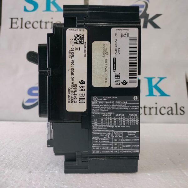 GH 6 NEW SCHNEIDER ELECTRIC C10F3TM100C 70/100A CIRCUIT BREAKER