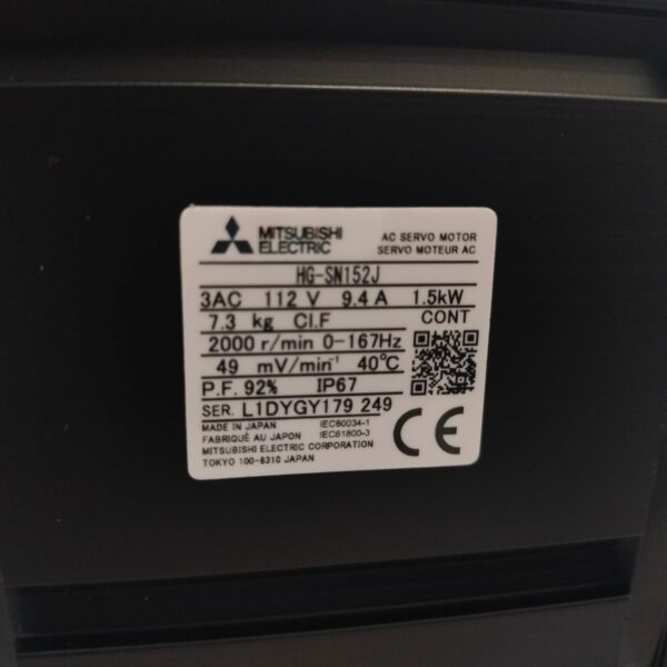 MOTOR2 6 NEW MITSUBISHI ELECTRIC HG-SN152J 1.5KW AC SERVO MOTOR
