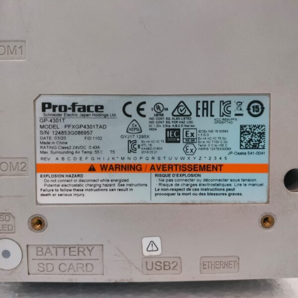 PHOTO 4 Pro-face GP-4301T HMI Panel PFXGP4301TAD
