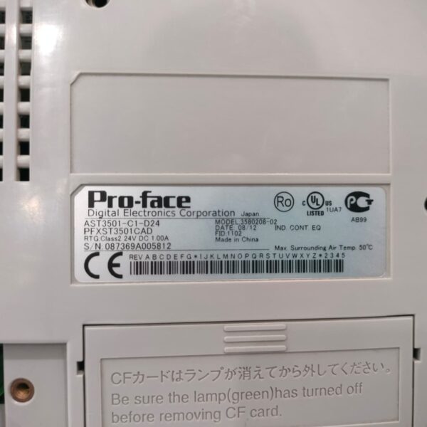 X 4 Pro-face AST3501-C1-D24 (PFXST3501CAD) HMI Operator Panel